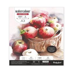 Scholar Watercolour Hot Press 300GSM A3 5 Loose Sheets